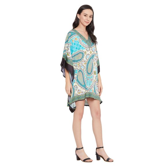 Womens Short Printed Dress One size Tunic Tops - Picture 3 of 8